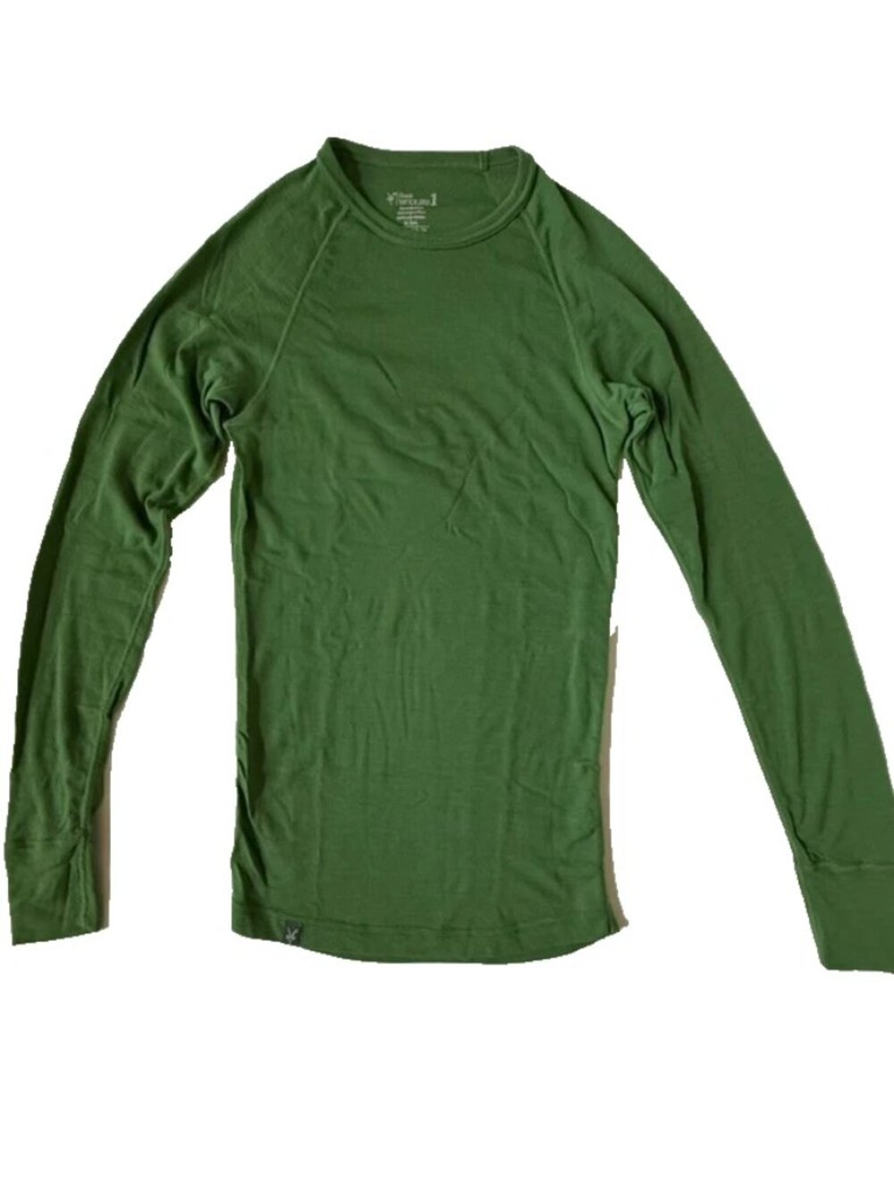 Ibex Woolies Womens 1 XS Green Long Sleeve Merino Wool Shirt Base Layer
